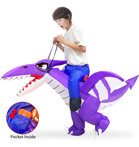 Camlinbo Disfraz Inflable De Dinosaurio De Halloween Para Ni