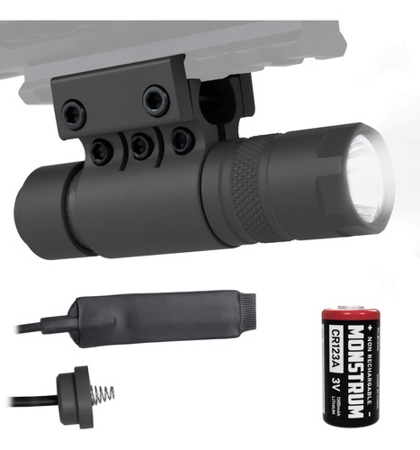 Monstrum Tactical Linterna Con Luz Led De 90 Lmenes Con Mont