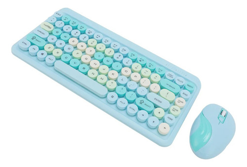 Teclado E Mouse Hk-08 Sem Fio Portátil Usb Com Receptor Teclado Feminino