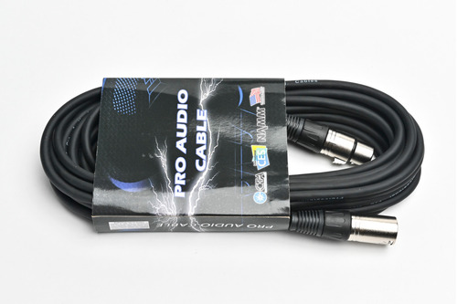 Imagen 4 de 7 de Cable Profesional Pro Audio Canon Xlr 7,6 Mts Negro