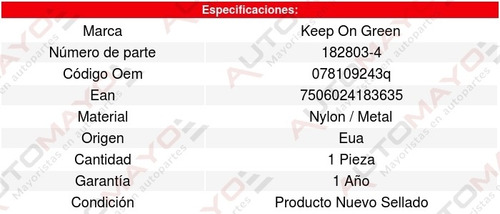 Polea Tensora Distribucion A6 Quattro V6 2.7l 00 Al 04 27899