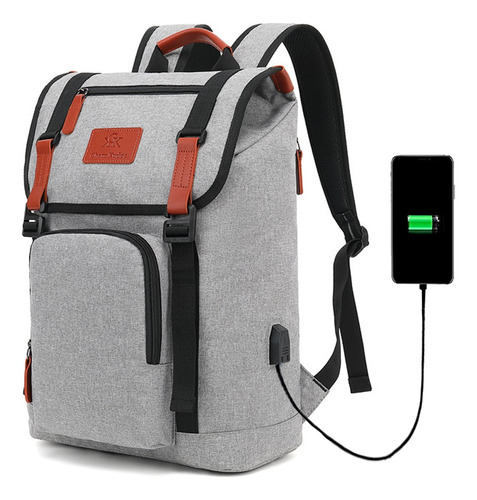 Mochila De Viaje Negocios Antirrobo Para Con Puerto De Carga Usb, 18.6l Grande Espacio,resistente Al Agua Para Portátil De 17 Pulgadas Y Portátil