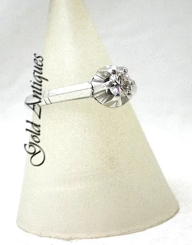 Anillo Solitario De Platino 950 Y Brillante De 0.25 Ct