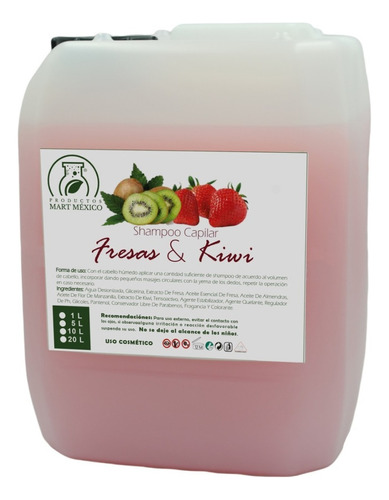  Shampoo Capilar Fresas & Kiwi Cabello Con Brillo (10 Litros)