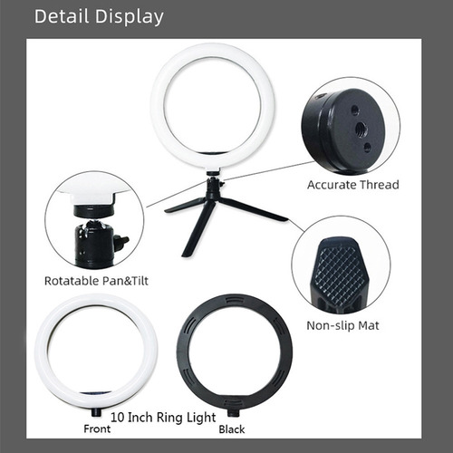 Lámpara Led Ring Light Studio Photo Video Ajustable Con Tríp