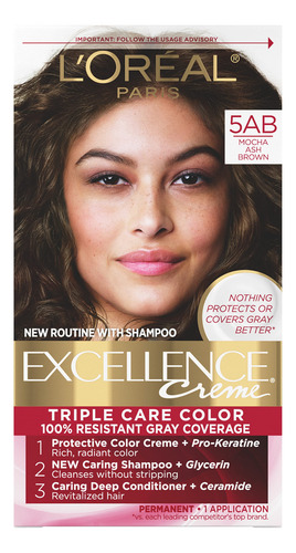 Tinte De Pelo L'oreal Paris Excellence Creme 5ab Mocha Ashe