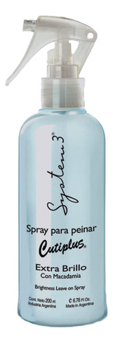 Spray Para Peinar Cutiplus System 3 Extra Brillo Macadamia