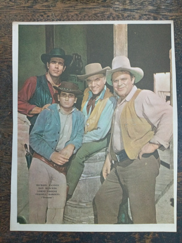 Bonanza * Poster Revista Canal Tv * 1960 *