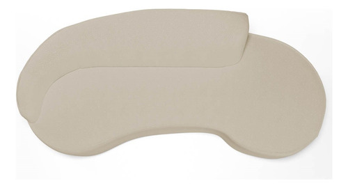 Sofá Living 4 Lugares 300cm Braço Esq Mozart Sintético Bege Cor Creme
