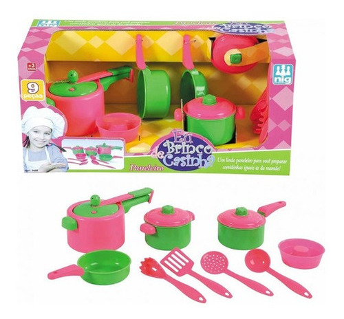 Brinquedo Menina Infantil Kit Paneleiro 9 Pçs Nig Brinquedos