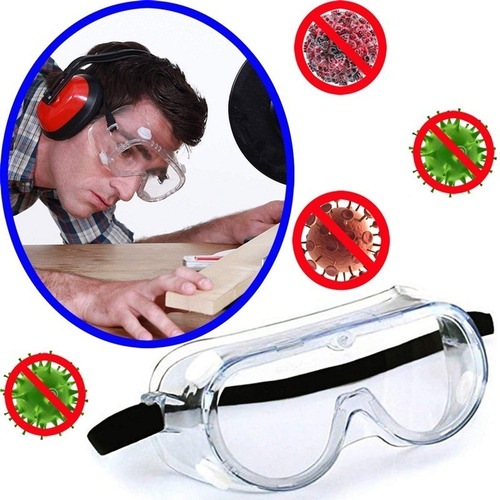 Óculos De Segurança Protetores Com Lentes Transparentes