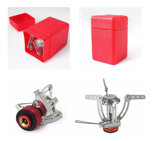 Imagen 6 de 10 de Calentador Mini Portatil Plegable Outdoor + Cartucho 230g