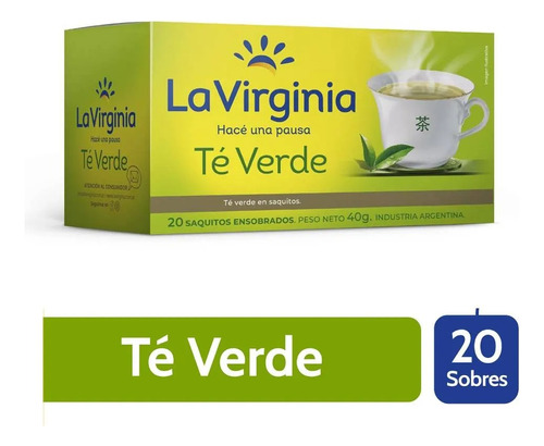 Te La Virginia Verde 20 Saq Pack 6 Unidades 