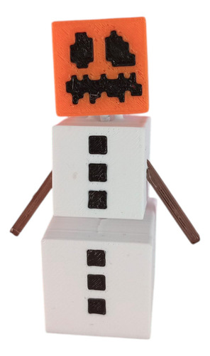 Muñeco Articulado Golem Denieve Snowman Minecraft 6cm Figura