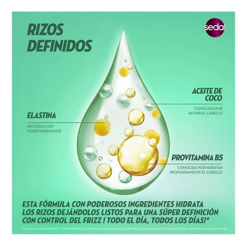 Pack Shampoo + Acond Sedal Rizos Definidos 340ml