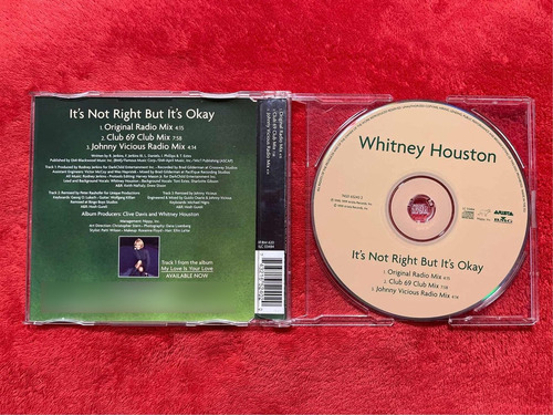 Cd Whitney Houston Its Not Right But Its Okay Single