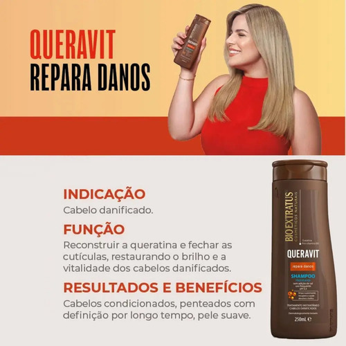 Kit Bio Extratus Queravit Sh 250ml + Cond 250ml