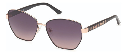 Lentes De Sol Negro Degradé Guess Gu0010205b