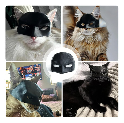 Máscara De Gato Morcego, 2 Peças, Máscara De Cabeça Inteira