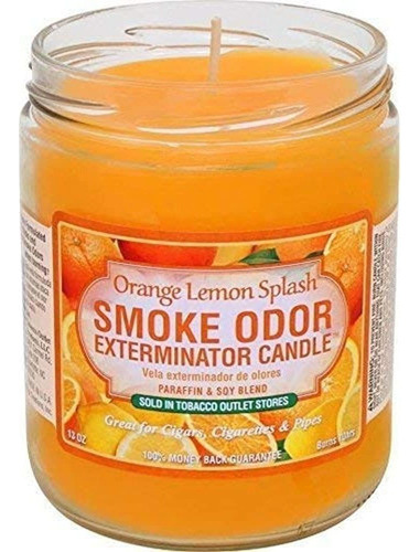 Vela De Exterminador De Olores De Humo Naranja Salpicadura D