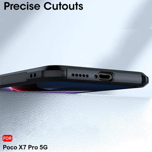 -para Xiaomi Poco X7 Pro Rudo Use Capa Transparente+2 Mica.