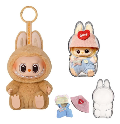 Kit De Labubu Monster Have A Seat Sentado Con Ropa Y Funda