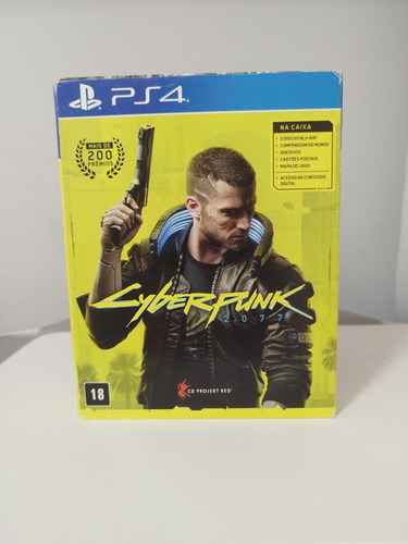 Jogo Cyberpunk 2077 Box Personalizado, Com Mapa, Manual Ps4 (Usado)