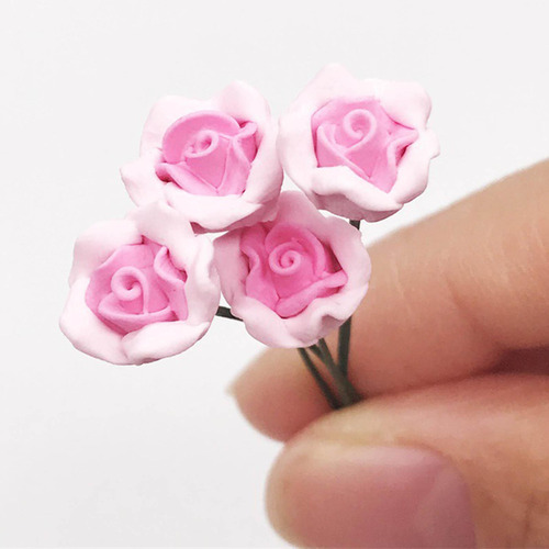 3 X 10 Piezas De Flores Rosas Artificiales Para Casa De