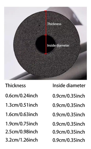 Isolamento De Fita De Espuma Diâmetro Interno 16 Mm
