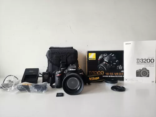 Cámara Nikon D3200 Con Lente 18-55 Mm Y Accesorios