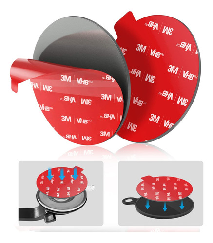 Adhesivo Adhesivo Muy Fuerte Volport, Kit De Repuesto De Adhesivo De Disco De Montaje De Disco De 2,76 Pulgadas/70 Mm, Pegatinas De Doble Cara Para Ventosa Para Salpicadero, Soporte De Teléfono Y