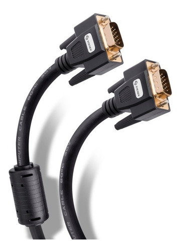 Cable Elite Vga 1.8m Conectores Dorado Filtro Ferrita Steren