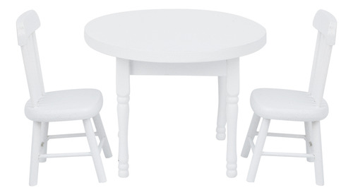 Mesa Doll House 1:12 Sillas De Comedor Redondas, Minimuebles