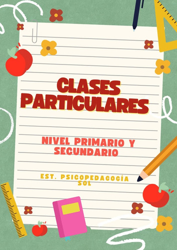 Apoyo Escolar Nivel Inicial, Primario, Secundario Y Univers.
