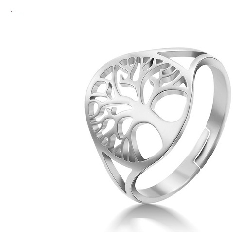 Anillo Árbol De La Vida Acero Inoxidable Maya Eagle Suerte
