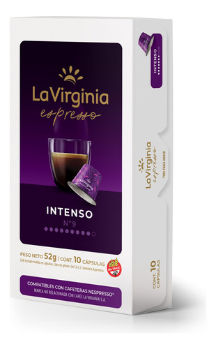 10 Cápsulas La Virginia Compatibles Nespresso