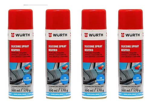 4 Un - Silicone Líquido Spray Wurth W-max 300ml