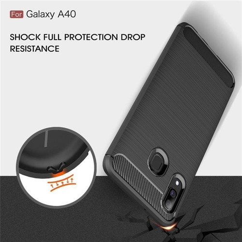 Funda Tpu Fibra Carbono Con Textura Cepillada Para Samsung