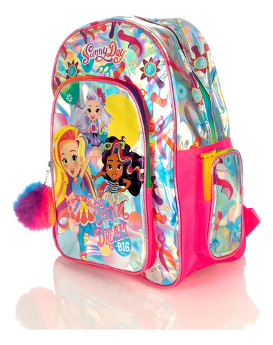 Mochila Sunny Day Think Big, Dream Big Color Plateado