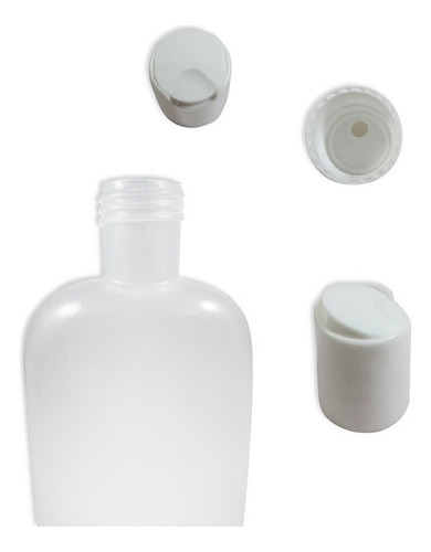 50 Envases Oval Rellenable Tapa Disk-top 250ml Gran Calidad