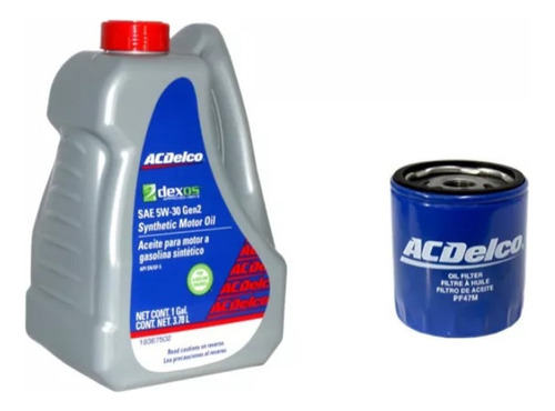 Kit Cambio Aceite 5w30 Chevrolet Aveo 1.6 Lxt 2010 (2 Pzs)