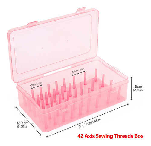 Caja De Almacenamiento De Hilo De Coser, Accesorios Rosa