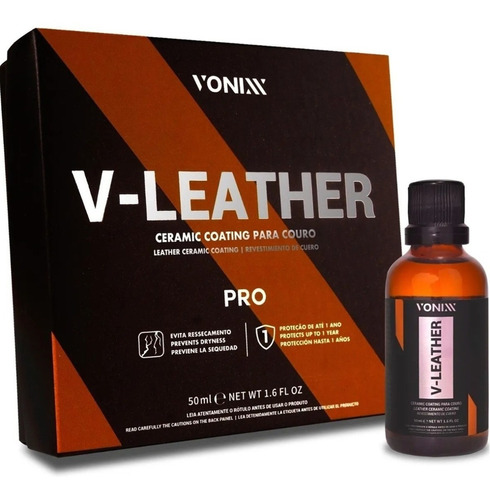 Vitrificador De Bancos Couro V-leather 50 Ml Vonixx