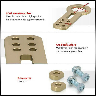 Universal Jdm Front Auto Car Racing 10mm Tow Hook Kit Alum