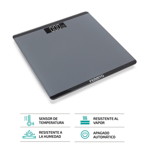 Balanza Digital Baño Personal Corporal Personas 180 Kg Sensor temperatura Femmto