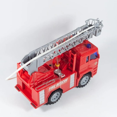 Imagen 2 de 3 de Camion Bomberos Tira Agua Con Luz Y Sonido 15cm 6489