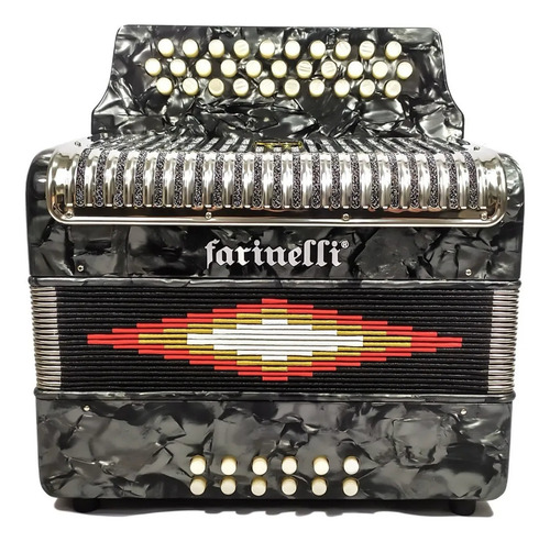 Farinelli 3012gp Acordeón 31 Botones Tono Sol Con Estuche Color Gris Oscuro