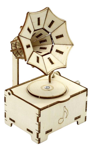 Rompecabezas 3d De Gramófono De Madera, Juguete De