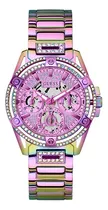 Comprar Reloj Guess Queen Gw0464l4 Iridiscente De Mujer Tornasolado Tornasolado Púrpura