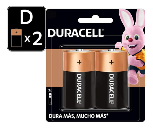 Pila Duracell Alcalina D C/2 1.5v Mn1300b2